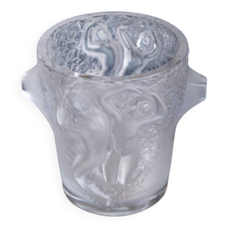 Champagne Bucket “Ganymede” Crystal Vase by Lalique, 20th Century