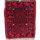 Vintage afghan ersari matte handmade carpet 24cm x 29cm 1970s
