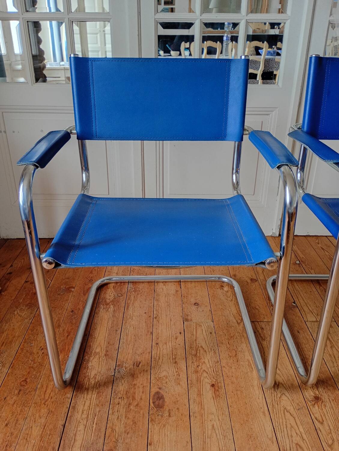 2 Matteo Grassi B34 Armchairs, Blue