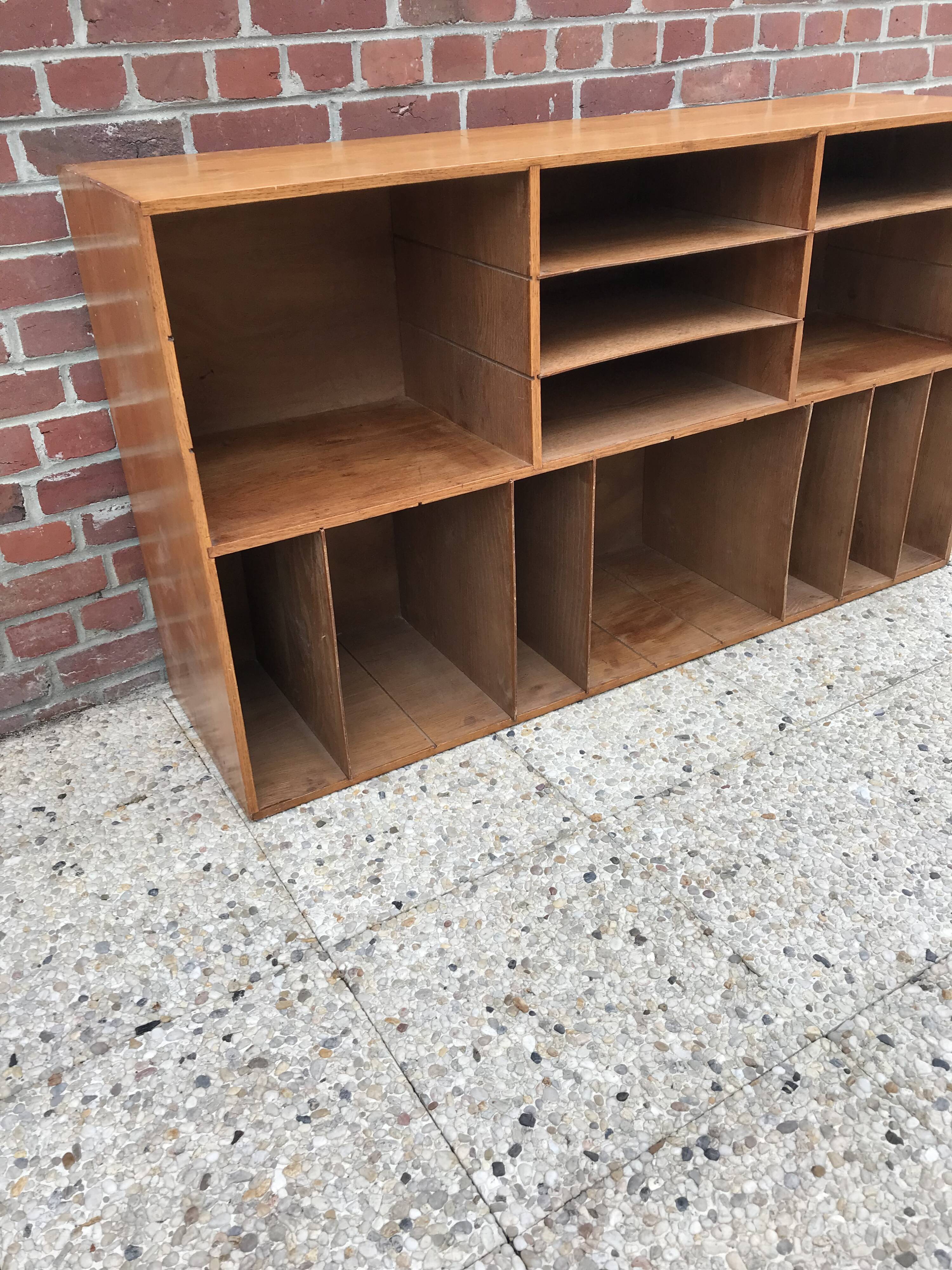 Wooden loom chest of drawers with locker