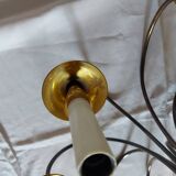 Lustre design 8 feux  métal en laiton doré