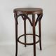 Curved wooden bar stool
