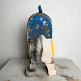 Surrealist box in painted terracotta