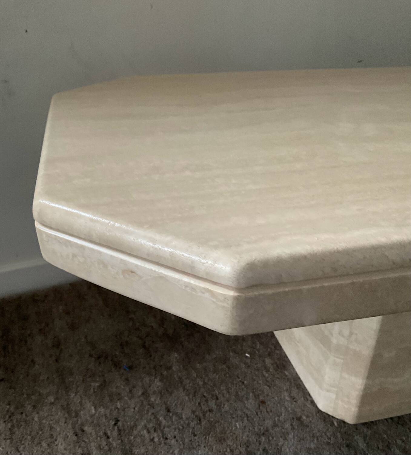 70s Travertine Coffee Table
