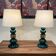 Pair of large glass lamps scandinavian design 1950.