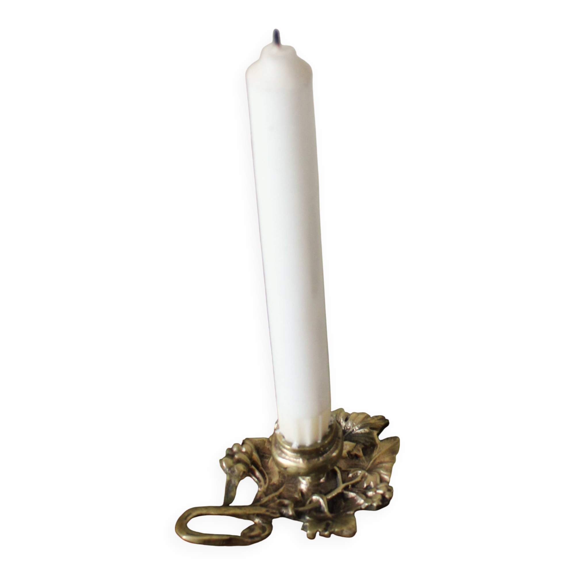 Cellar rat brass candle holder vine leaf grapes
