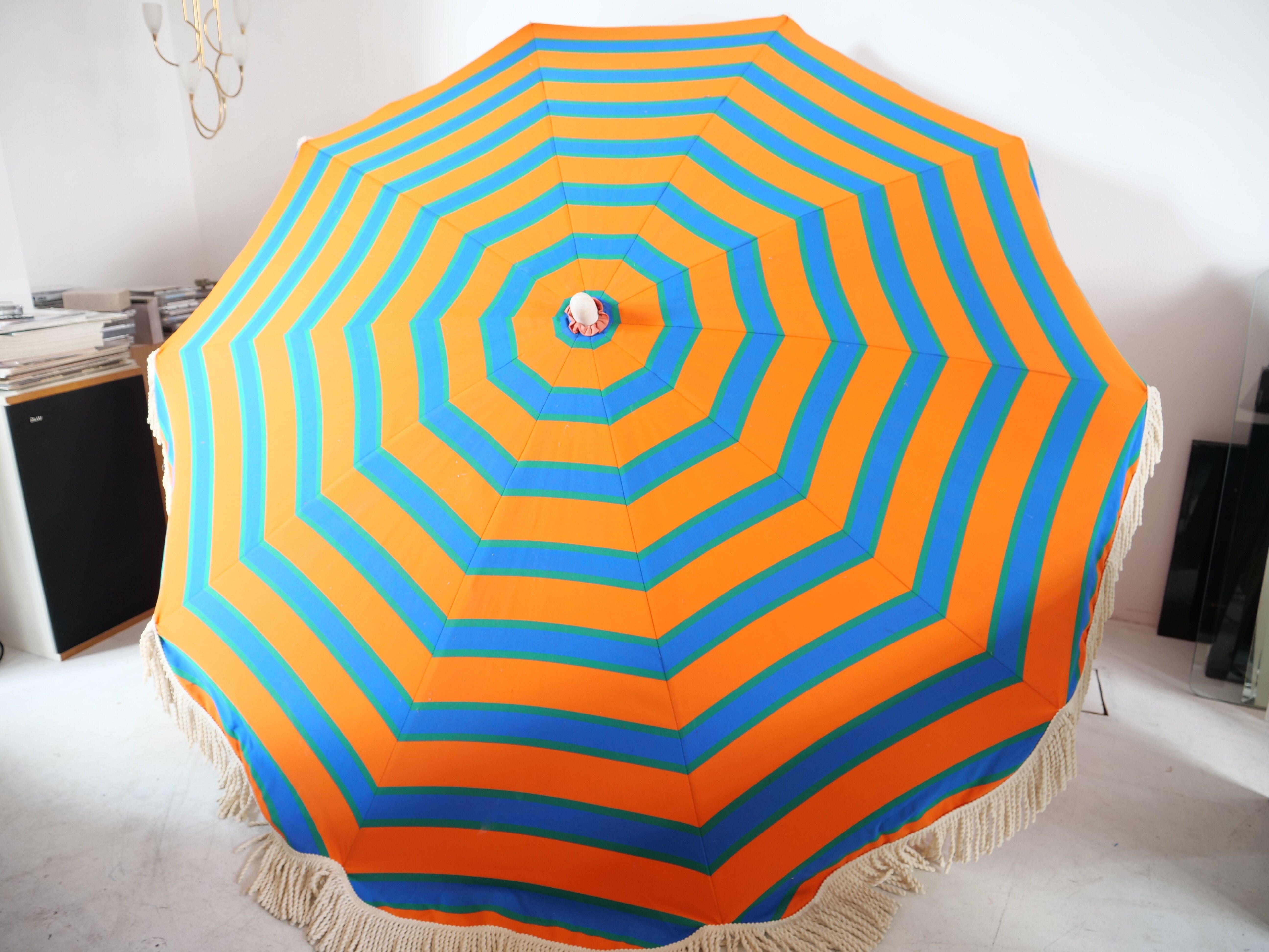 Vintage psychedelic orange umbrella