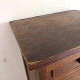 1940s filing cabinet with curtain