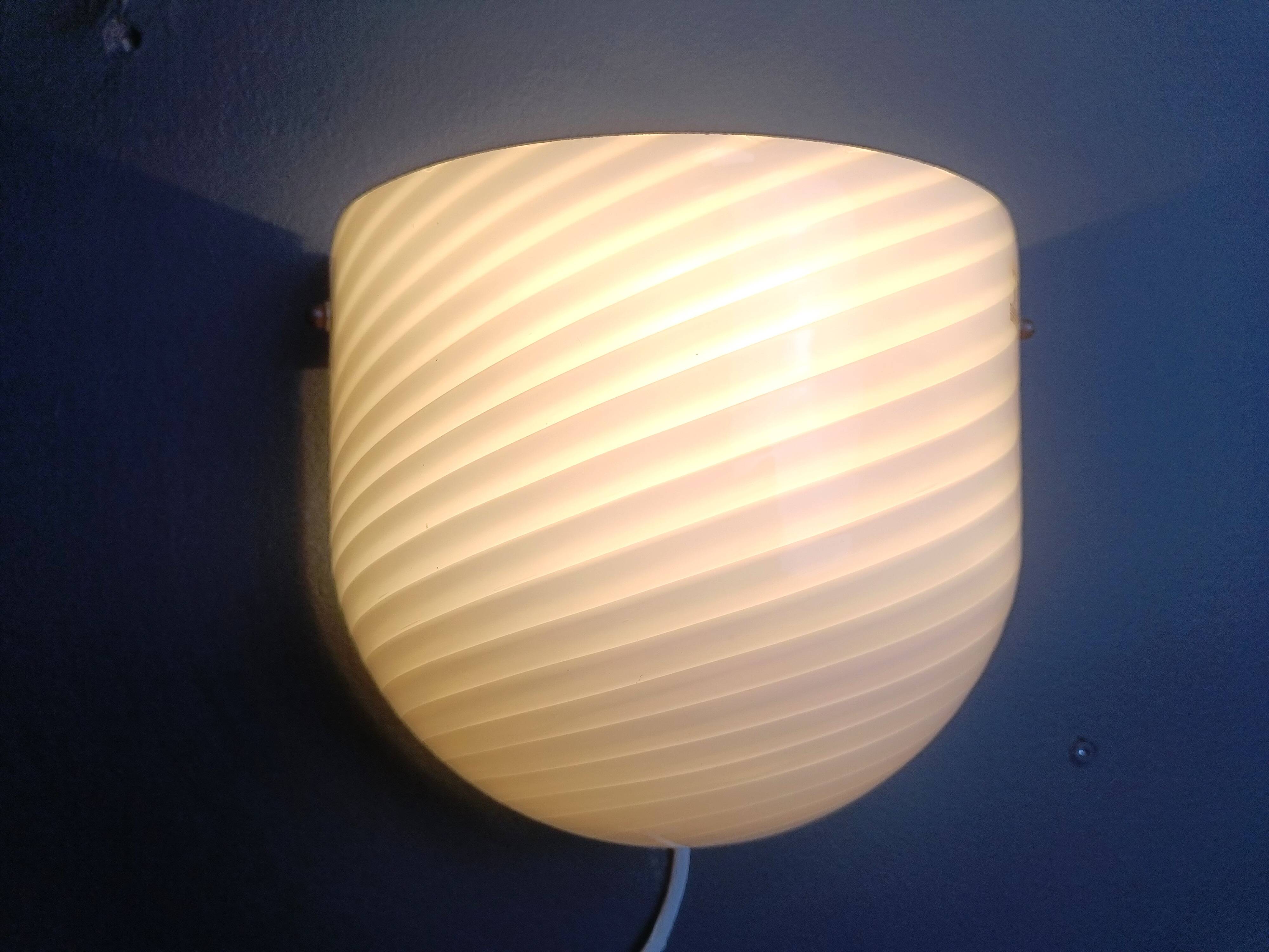 Murano Swirl Glass Sconce by VM-Vetri, Italy, 1970s