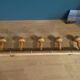 Coat rack in wood with 5 hooks