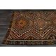 1970s Vintage Turkish Oushak Handmade Wool Cotton Orange Runner Rug 132X341