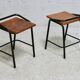 Pair of modernist stools, France, 1960s
