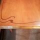 Art Nouveau-style flat desk in marquetry