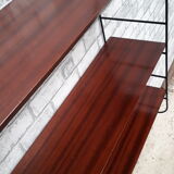 Scandinavian floor 1940 has 50 tomado, steel and 3 trays 65x19. Wooden mahogany plating