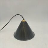 Enamelled sheet metal cone pendant light