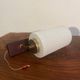 Pair of brass, wood and opaline glass wall lights from the 60s
