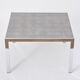 Mid-century modern steel and aluminium coffee table with graphic meander pattern