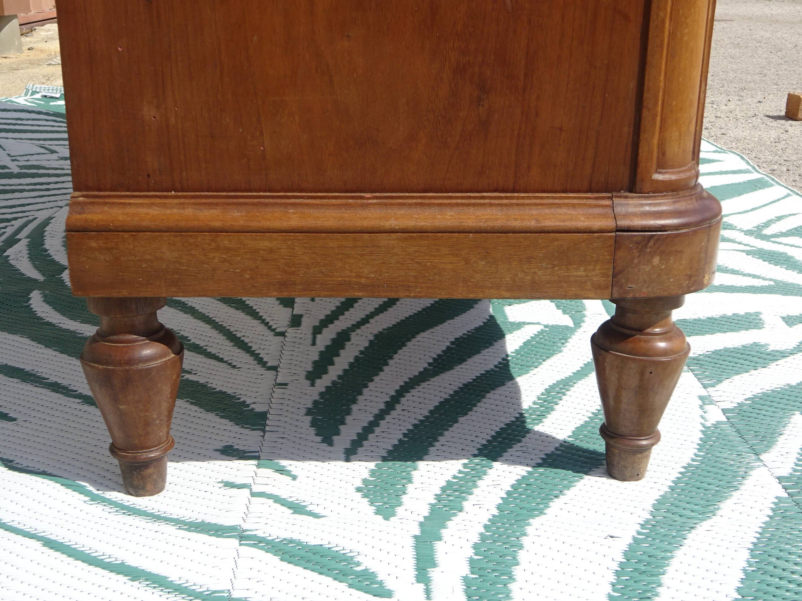 Art Deco walnut sideboard with marble top