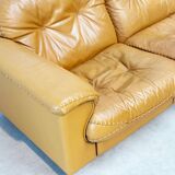 De Sede DS101 three-seater in cognac leather.