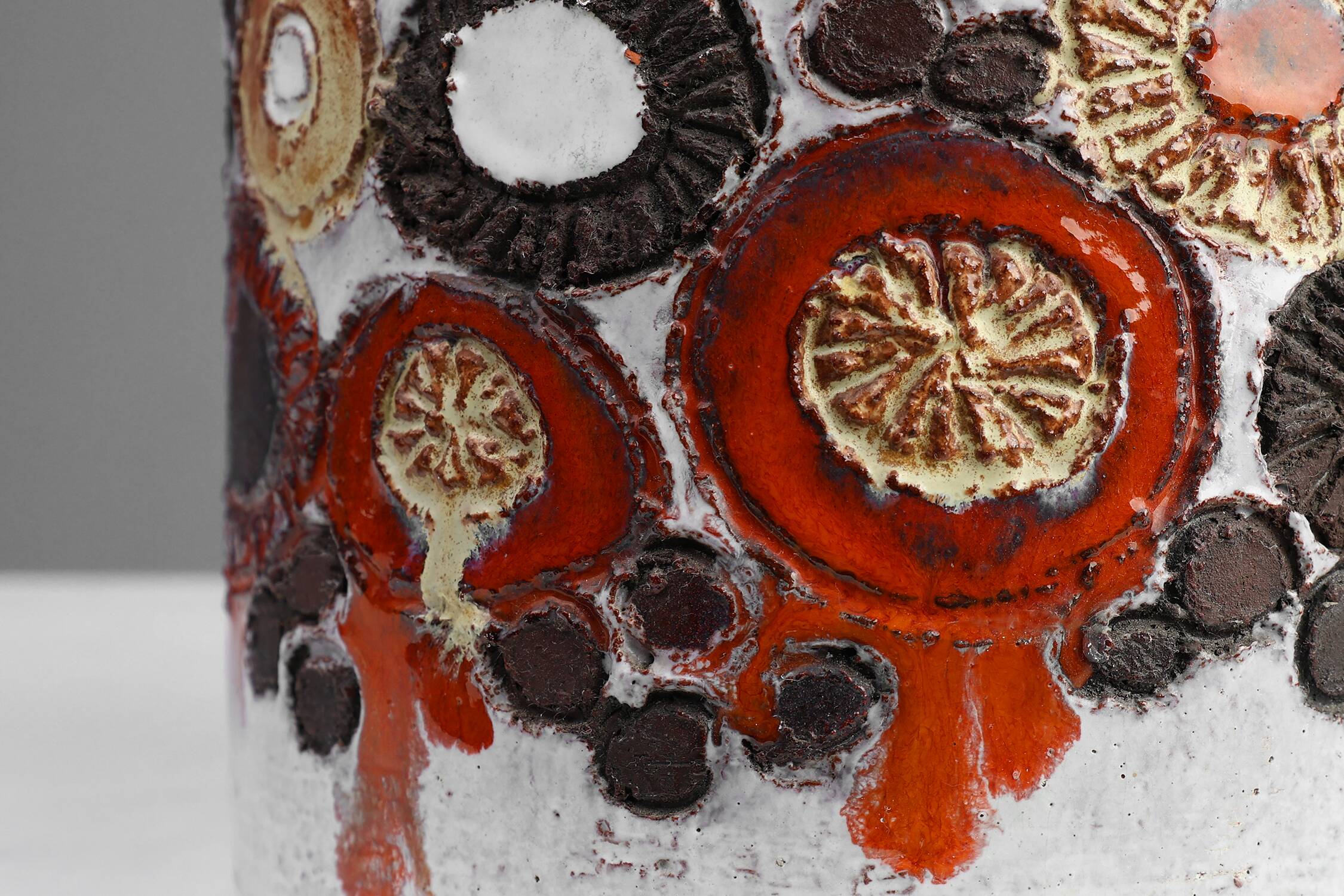 Signed Perignem Ceramic Vase, Belgium, circa 1960