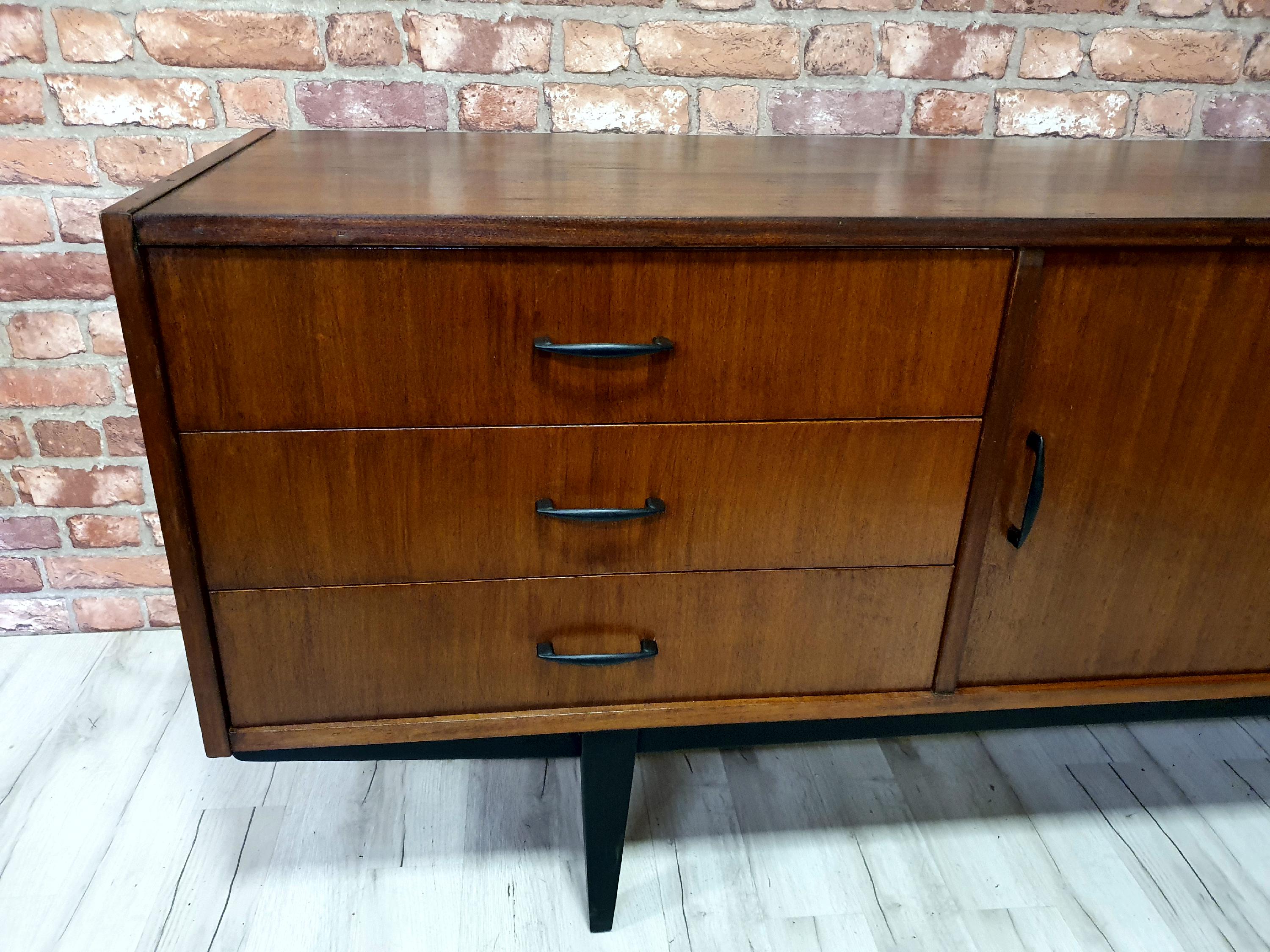Renovated chest of drawers, Violetta sideboard, 1970s Poland