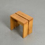 Solid pine stool Les Arcs