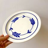 set of 5 dessert plates in Terre de Fer Salins model Jenny early 20th century