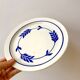 set of 5 dessert plates in Terre de Fer Salins model Jenny early 20th century