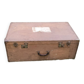 Large suitcase / wooden trunk - old