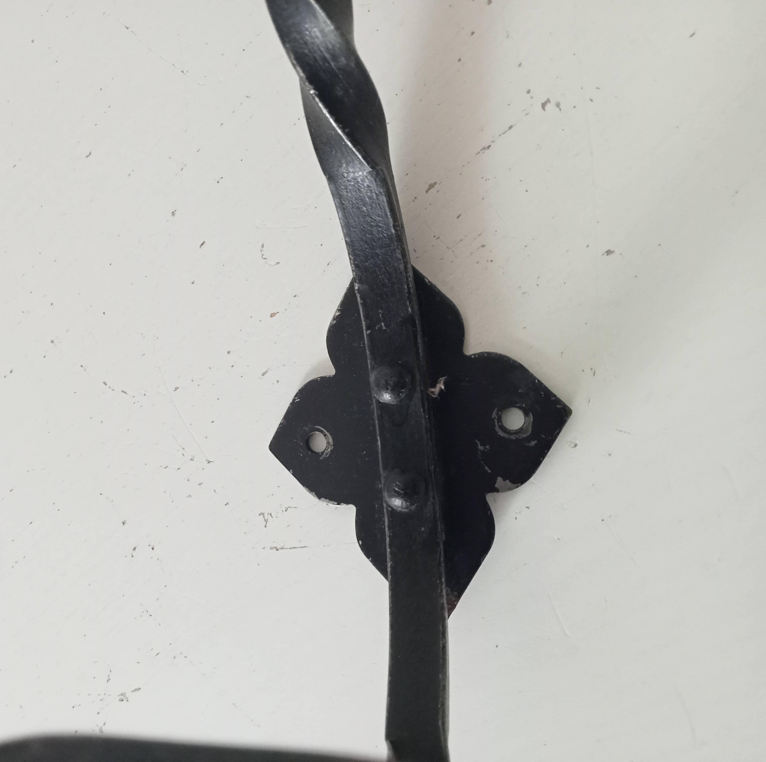 Vintage wrought iron coat rack