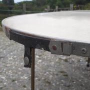 Ensemble table et duo chaises pliantes camping vintage 1970