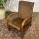 1930s English bridge chair in beech.