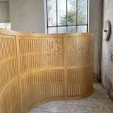 Large curved beech screen from the 80s