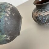 Set of 2 Pottery Vases Fat Lava Abstract Designed by Ruscha, Germany, 1960s
