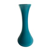Vase en opaline bleu