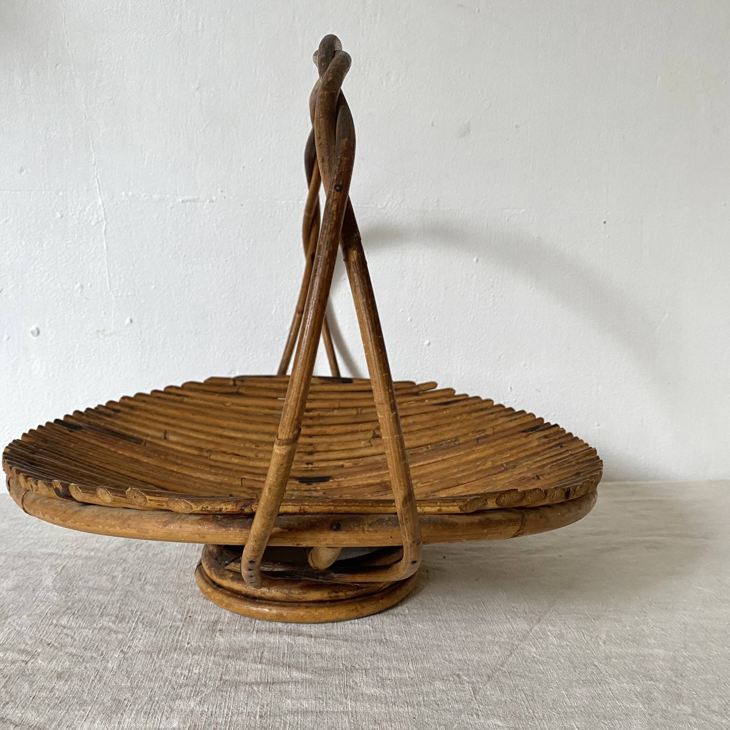 Vintage wicker basket