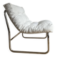 White faux leather armchair by Christian Koban for DOM edition