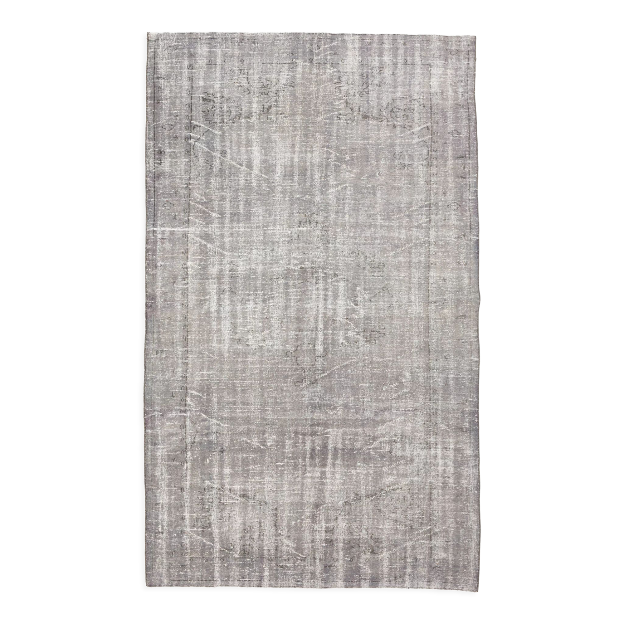 Gray handmade vintage rug 174x294cm