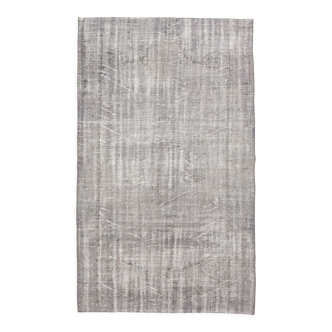 Gray handmade vintage rug 174x294cm