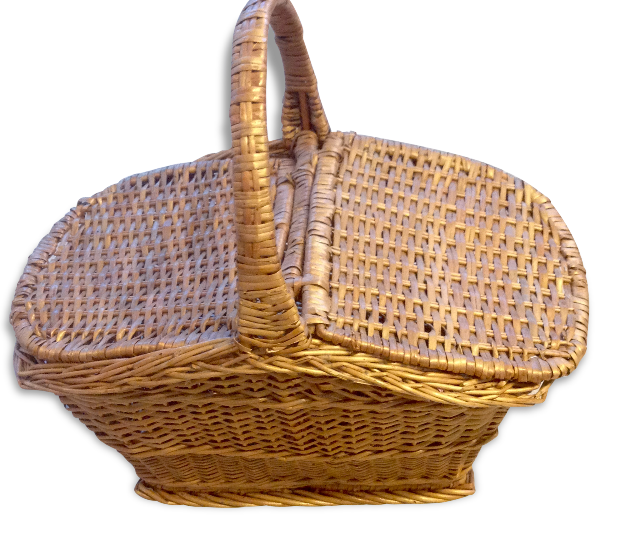 Petit Panier En Osier Vintage Pour Enfant - Avec Rabat - Décoratif