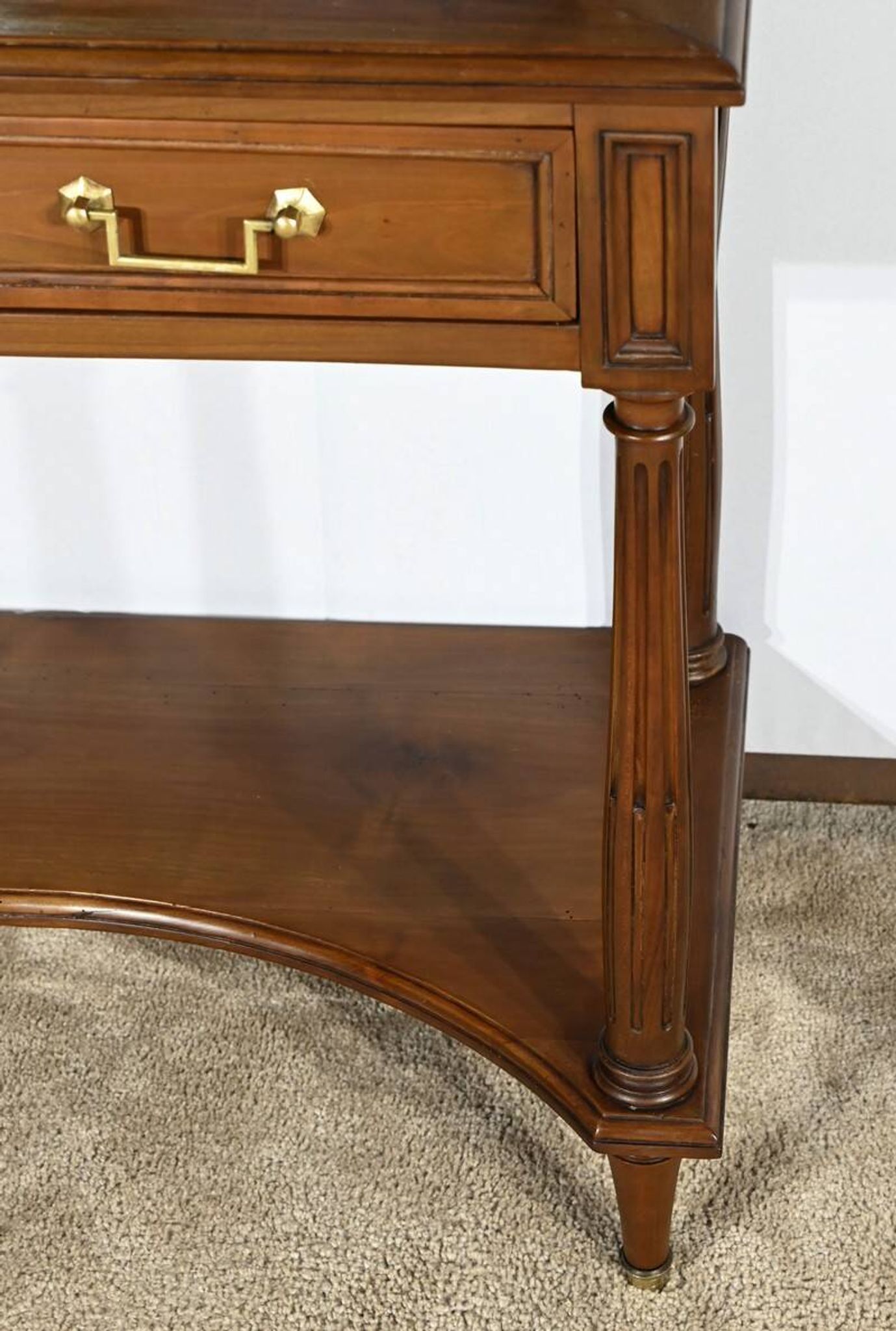 Table console en merisier, style Louis XVI, fin XIXème