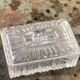 Transparent mold glass box with lid, vintage