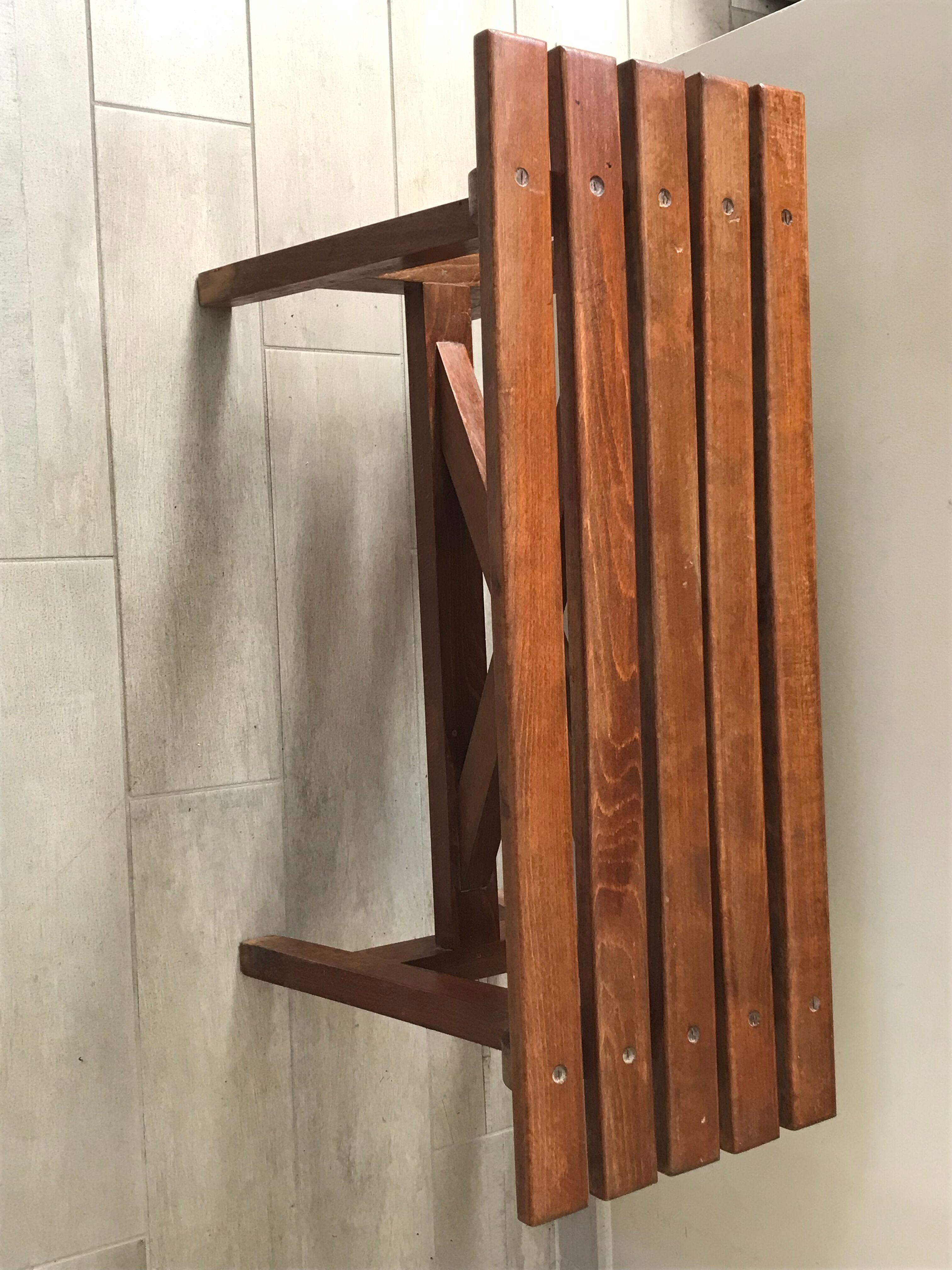 Vintage oak bench years 60