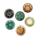 Set of 6 plates in glazed earth Biot