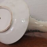 Old Saucière with white and green earthenware handle