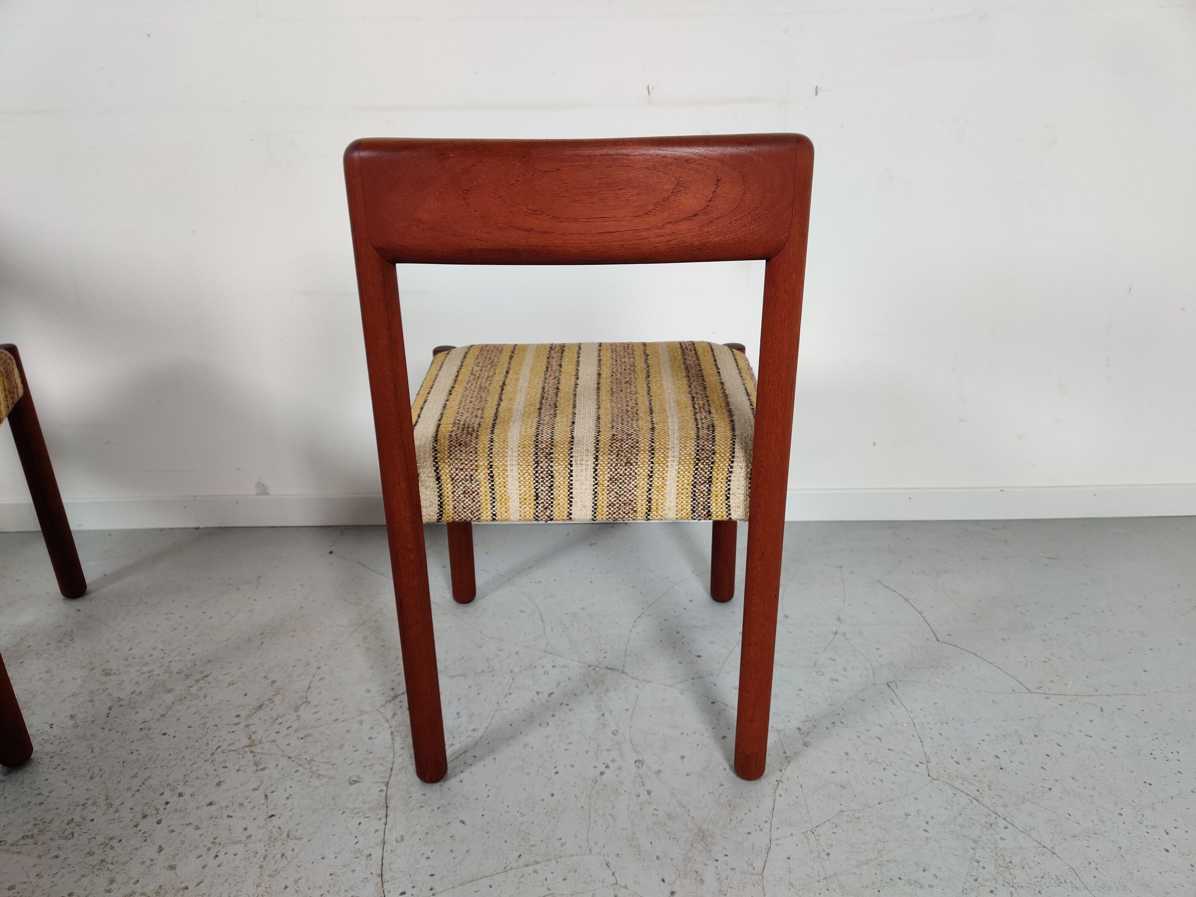 4 Scandinavian teak chairs, Denmark 60s
