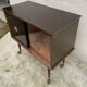 Vintage display bar cabinet on wheels from the 60s/70s.