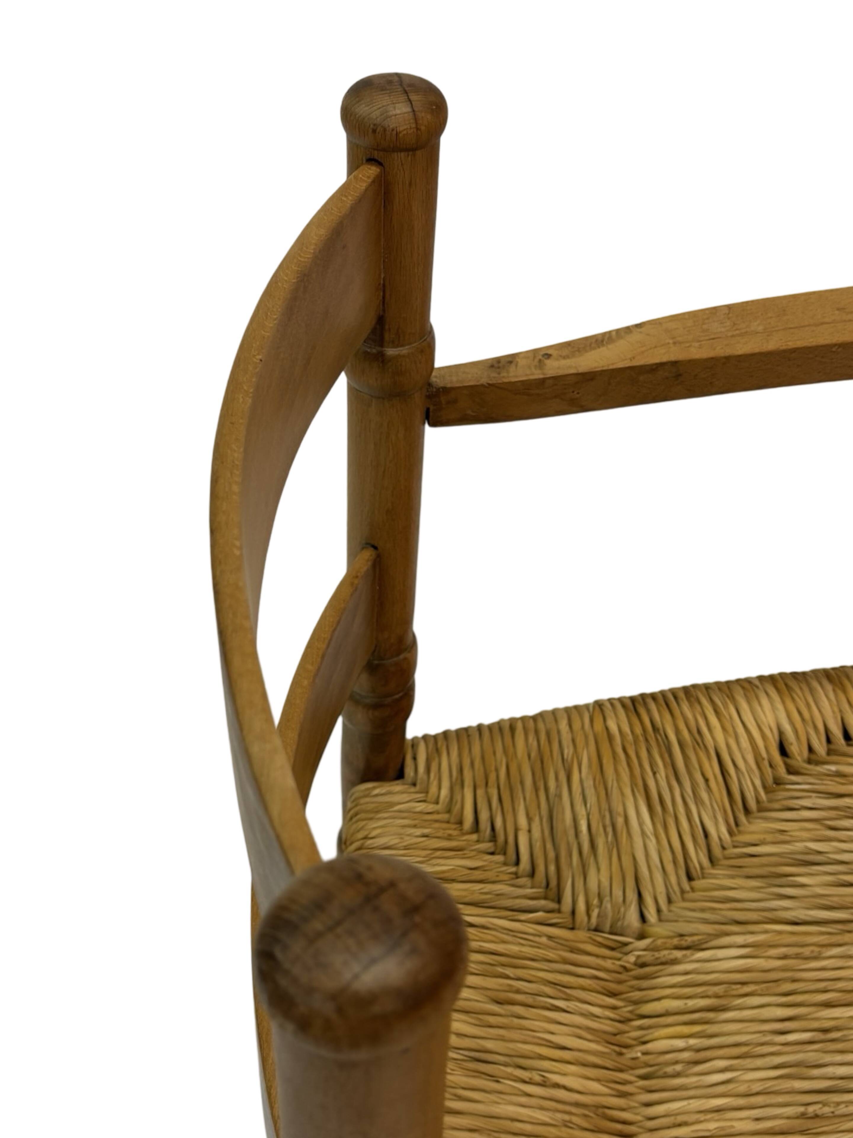 Art Deco chair minimalist oak wicker minimalist design