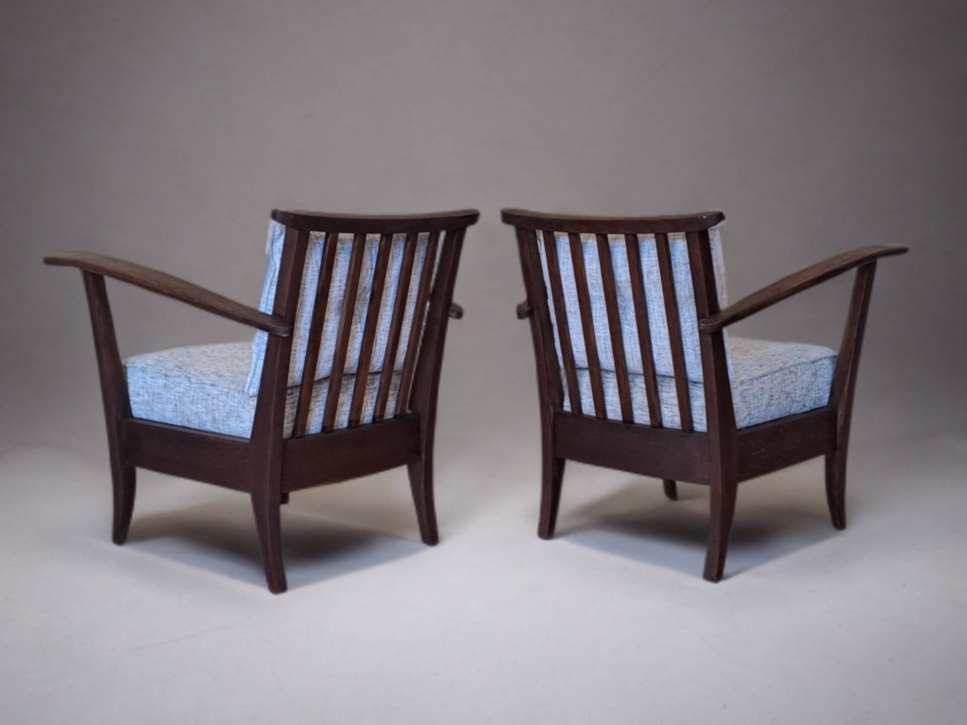Pair of ULUV armchairs, Czech vintage 1950s