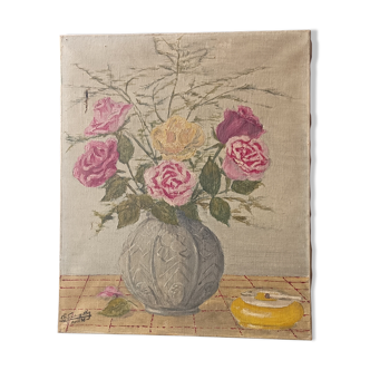 Oil painting flowers